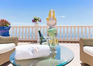 Champagne with mermaid