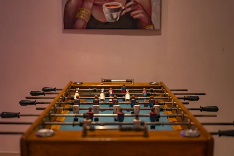 Foosball table in the games room at Villa Monaco Adeje Tenerife