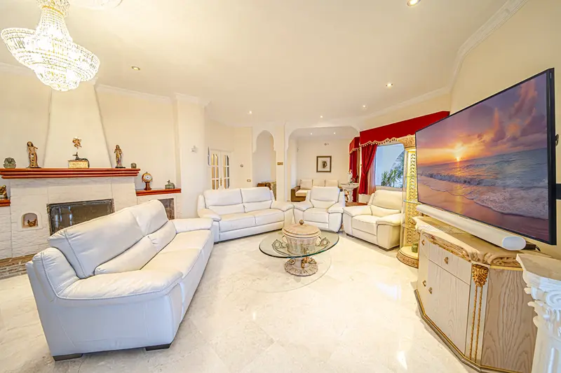 Main villa living room at Villa Monaco luxury rental in Tenerife