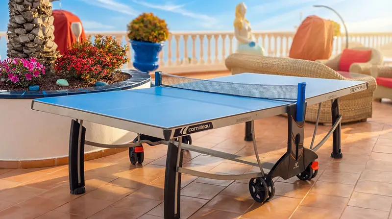 Table tennis on the terrace at Villa Monaco holiday rental Tenerife