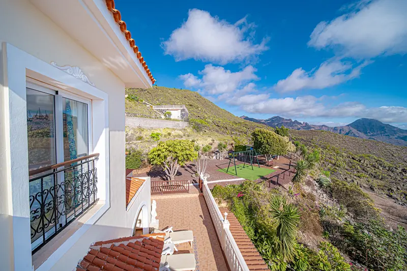Views over Las Moraditas from Villa Monaco in Adeje Tenerife