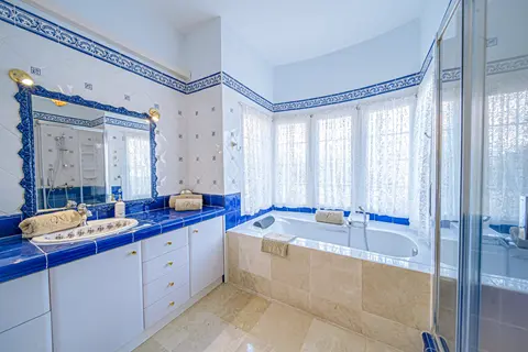 Bath in Angels ensuite bathroom at Villa Monaco Adeje Tenerife