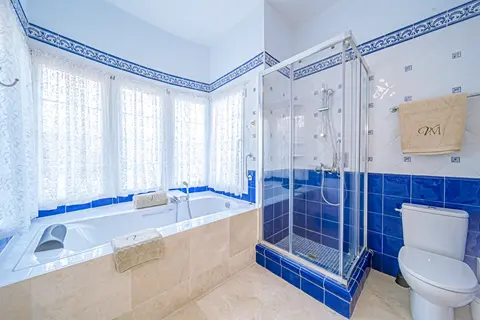 Walk-in shower in Angels ensuite bathroom at Villa Monaco Adeje Tenerife