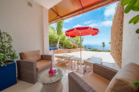 Apartment terrace view at Villa Monaco Adeje Tenerife Apartment terrace view at Villa Monaco Adeje Tenerife