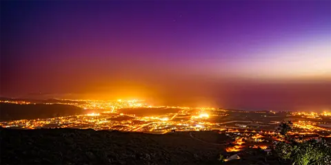 Night coastal views from Villa Monaco Adeje Tenerife