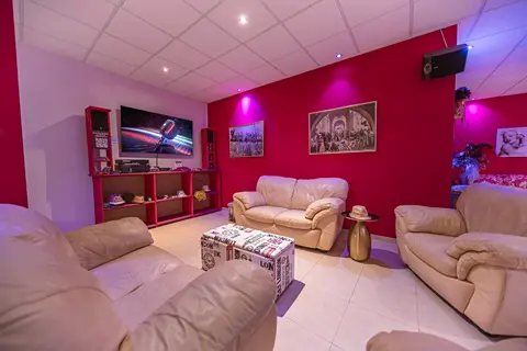 Indoor lounge space at Villa Monaco Adeje Tenerife