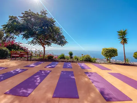 Outdoor yoga area at Villa Monaco Adeje Tenerife